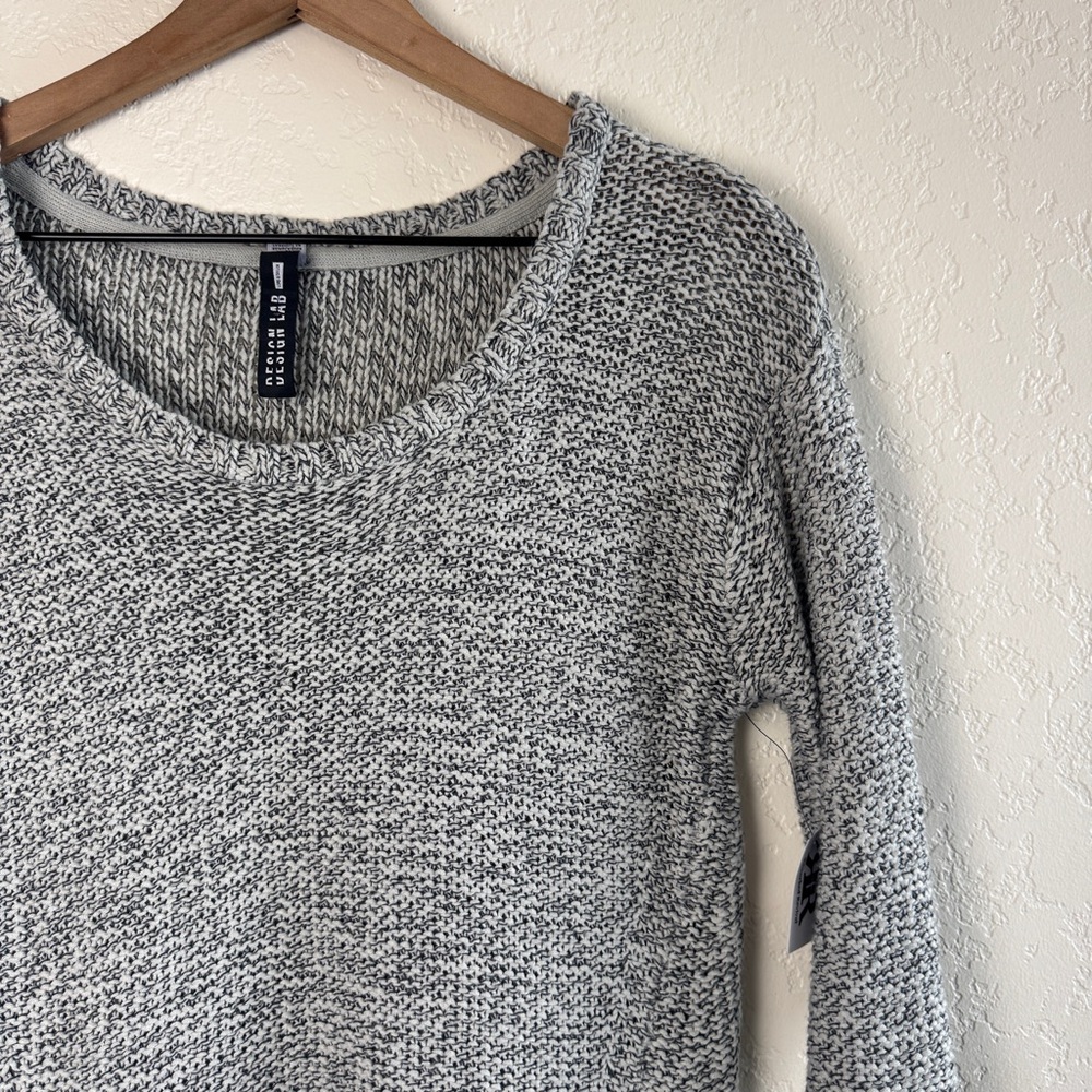 Design Lab Lord & Taylor Gray Knit Sweater - Picture 2 of 7